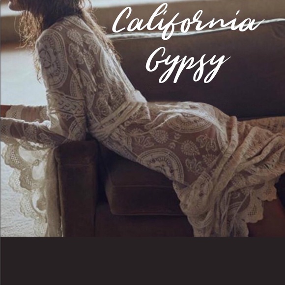 Boho Lace Kimono Duster Coverup - Picture 11 of 16